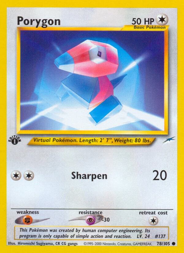 Porygon 078/105 card from Neo Destiny