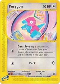 Porygon (103b) 103b/147 card from Aquapolis