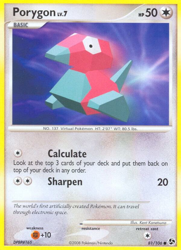 Porygon 81/106 card from Great Encounters