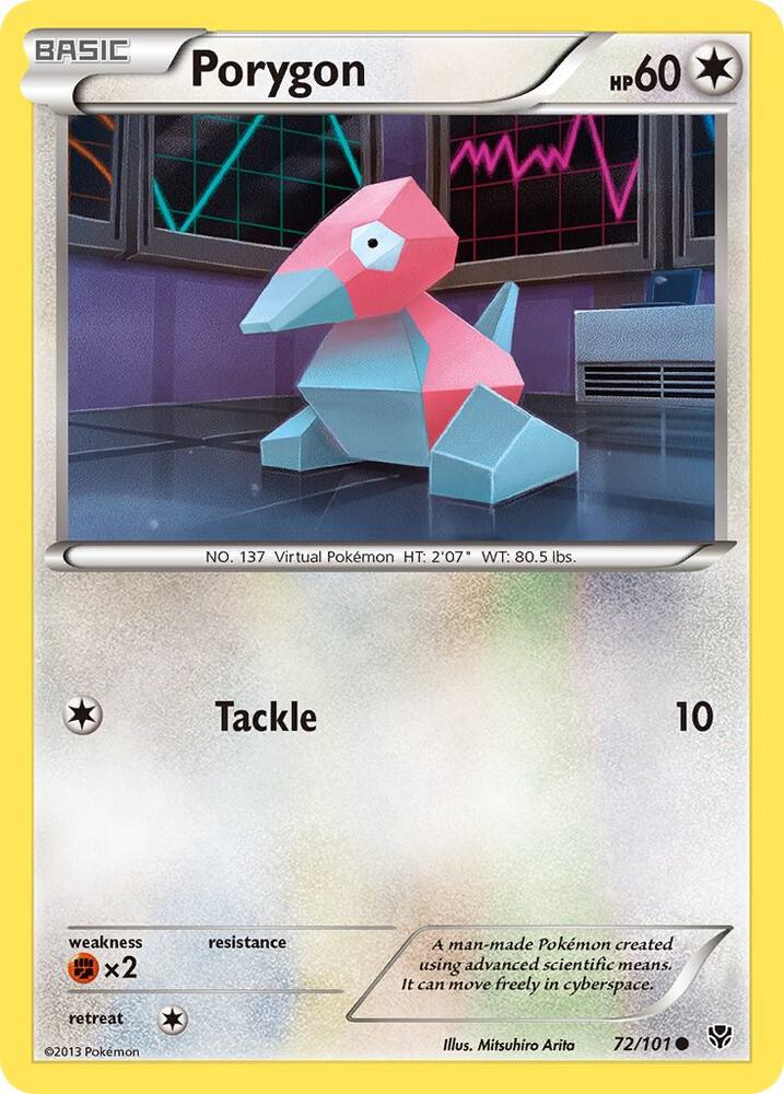 Porygon 72/101 card from Plasma Blast