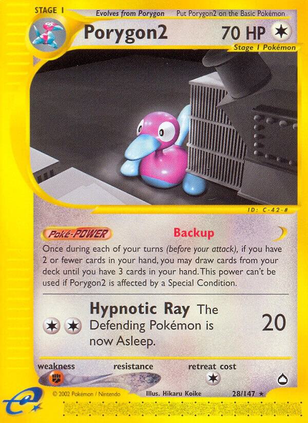 Porygon2 028/147 card from Aquapolis