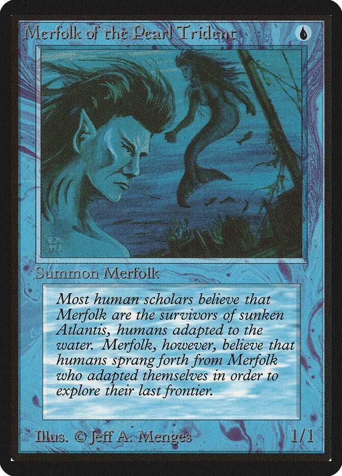 Merfolk of the Pearl Trident card from Beta Edition