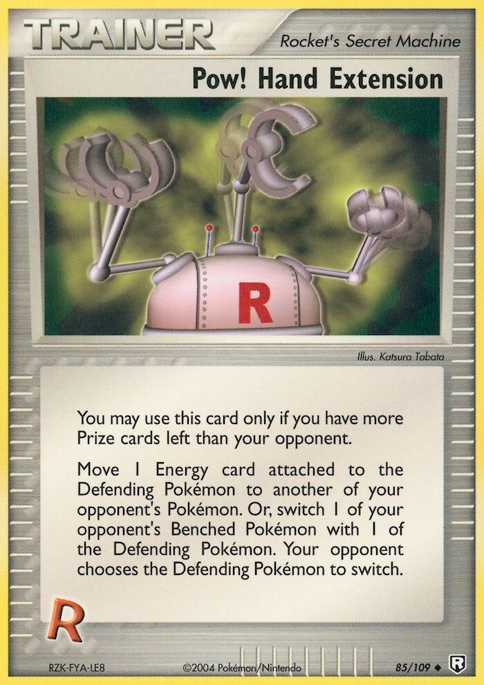 Pow! Hand Extension 85/109 card from Team Rocket Returns