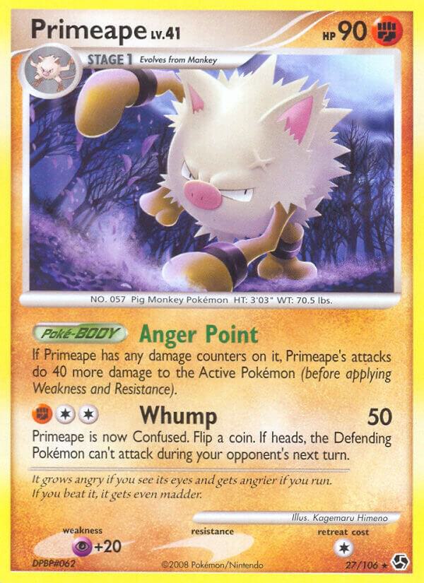 Primeape 27/106 card from Great Encounters
