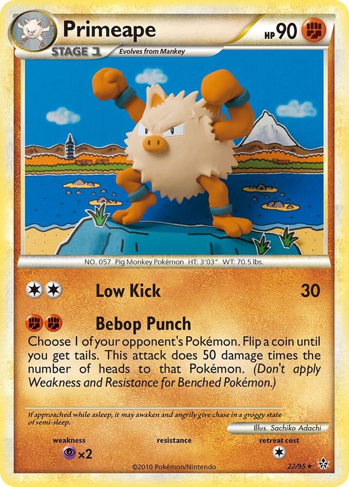 Primeape 22/95 card from Unleashed