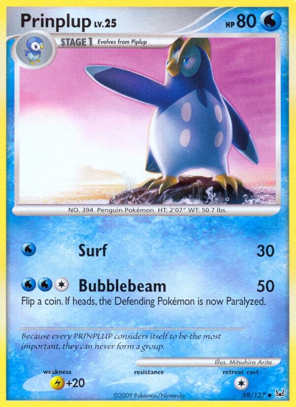 Prinplup 59/127 card from Platinum