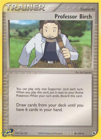Professor Birch 89/109 card from Ruby and Sapphire