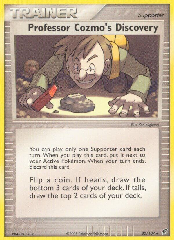 Professor Cozmo's Discovery 90/107 card from Deoxys