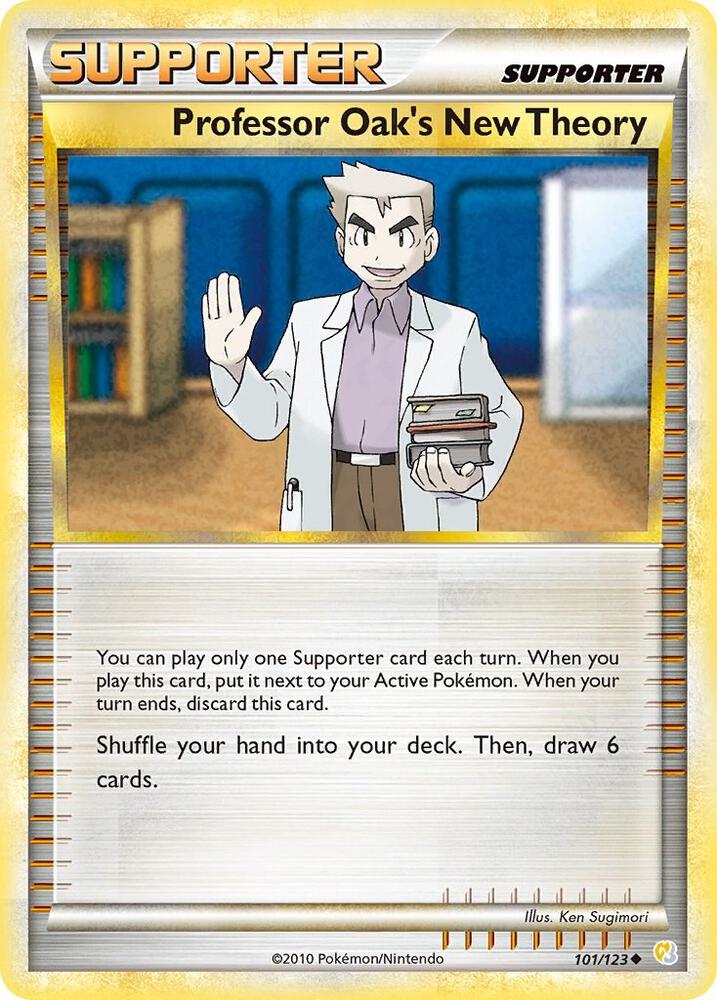 Professor Oak's New Theory 101/123 card from HeartGold SoulSilver