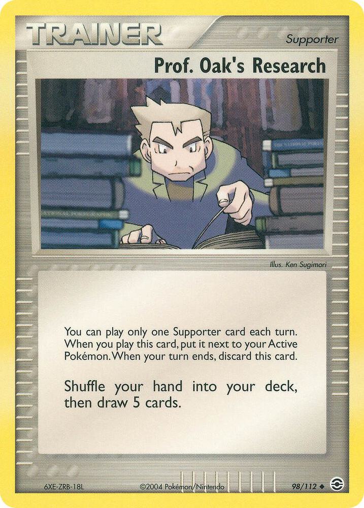 Prof. Oak's Research 98/112 card from FireRed & LeafGreen