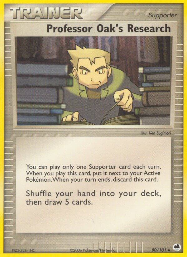 Professor Oak's Research 80/101 card from Dragon Frontiers