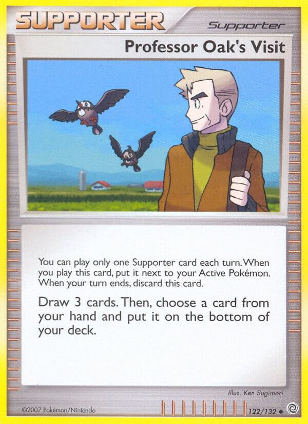 Professor Oak's Visit 122/132 card from Secret Wonders