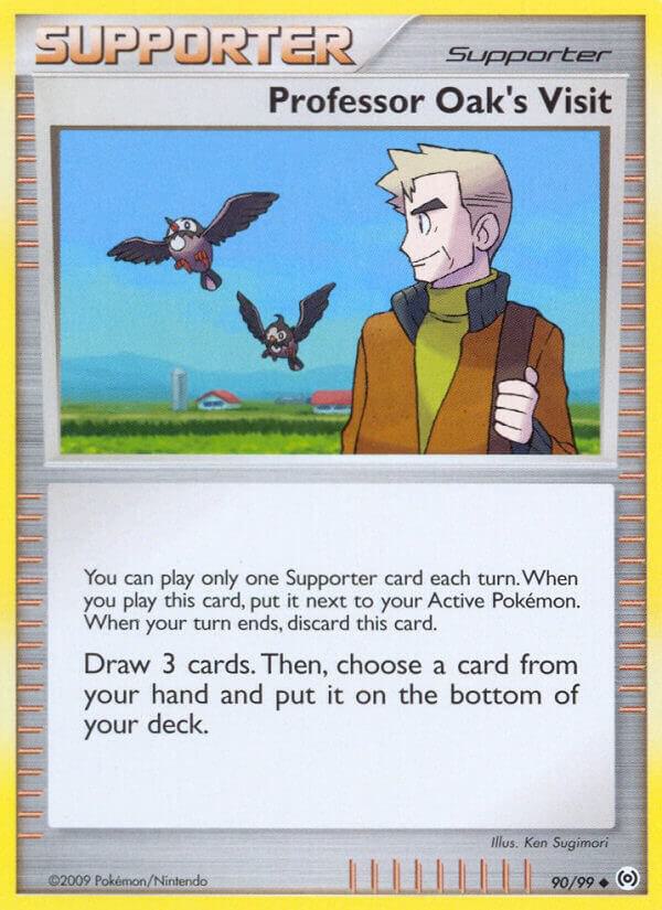 Professor Oak's Visit 90/99 card from Arceus
