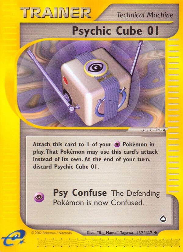 Psychic Cube 01 132/147 card from Aquapolis