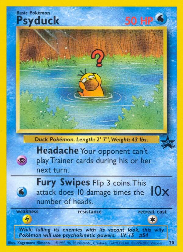 Psyduck 20/53 card from WoTC Promo