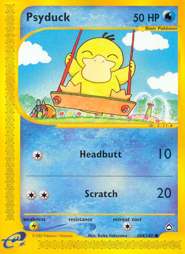 Psyduck 104/147 card from Aquapolis