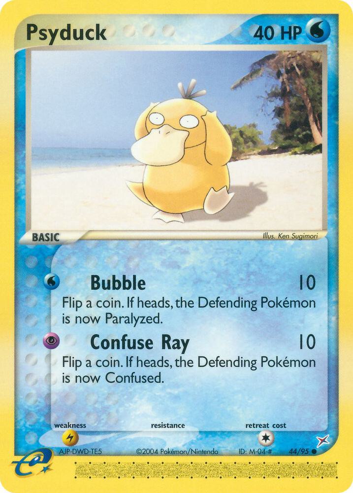 Psyduck 44/95 card from Team Magma vs Team Aqua