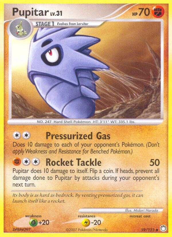 Pupitar 59/123 card from Mysterious Treasures