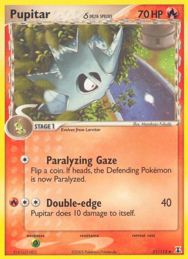 Pupitar (Delta Species) 51/113 card from Delta Species