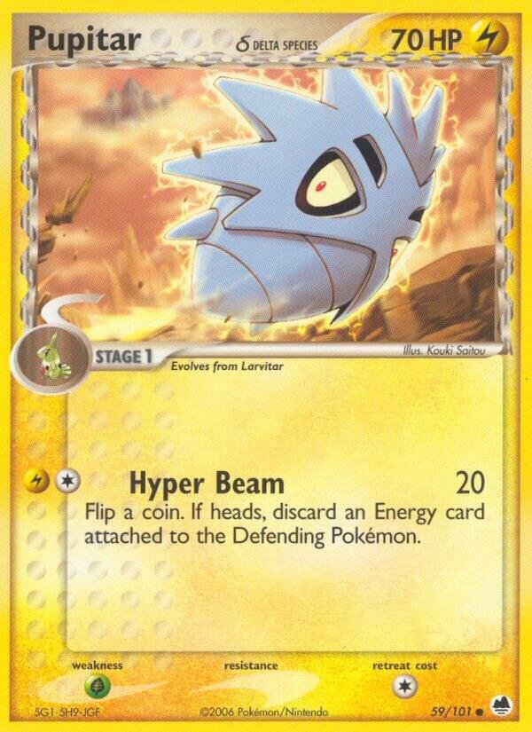 Pupitar (Delta Species) 59/101 card from Dragon Frontiers