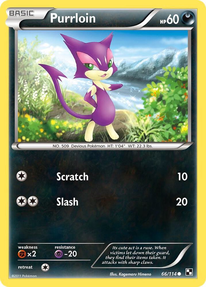 Purrloin 66/114 card from Black and White