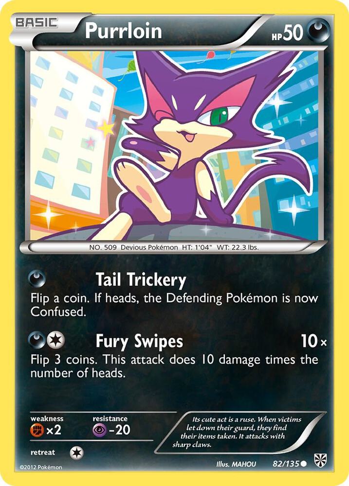 Purrloin (82) 82/135 card from Plasma Storm