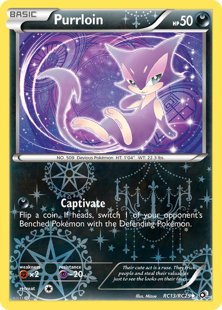 Purrloin RC13/RC25 card from Legendary Treasures: Radiant Collection