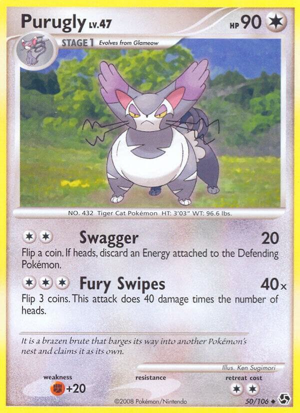 Purugly 50/106 card from Great Encounters