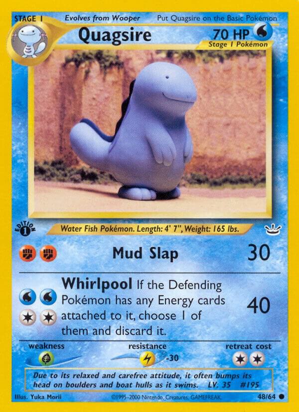 Quagsire 48/64 card from Neo Revelation