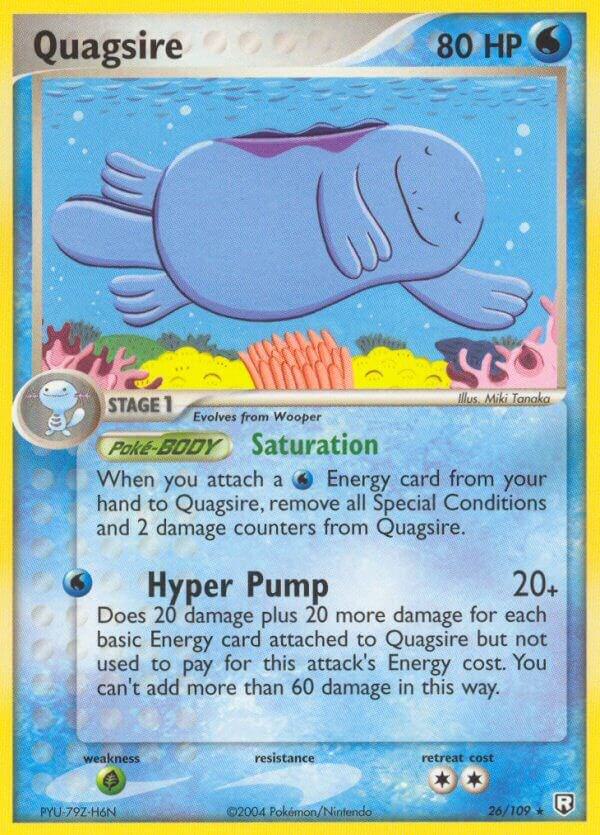 Quagsire 26/109 card from Team Rocket Returns