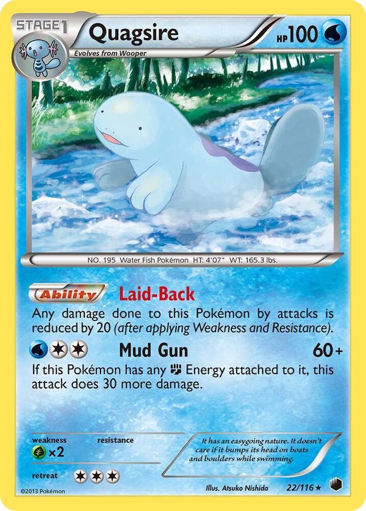 Quagsire 22/116 card from Plasma Freeze