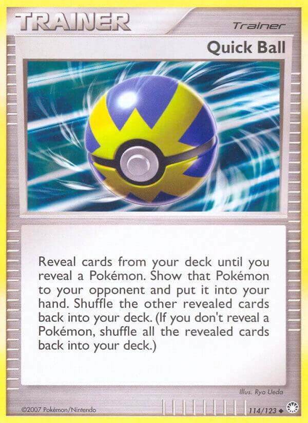Quick Ball 114/123 card from Mysterious Treasures