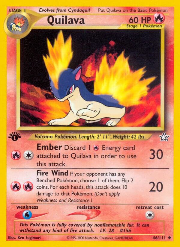 Quilava (46) 046/111 card from Neo Genesis