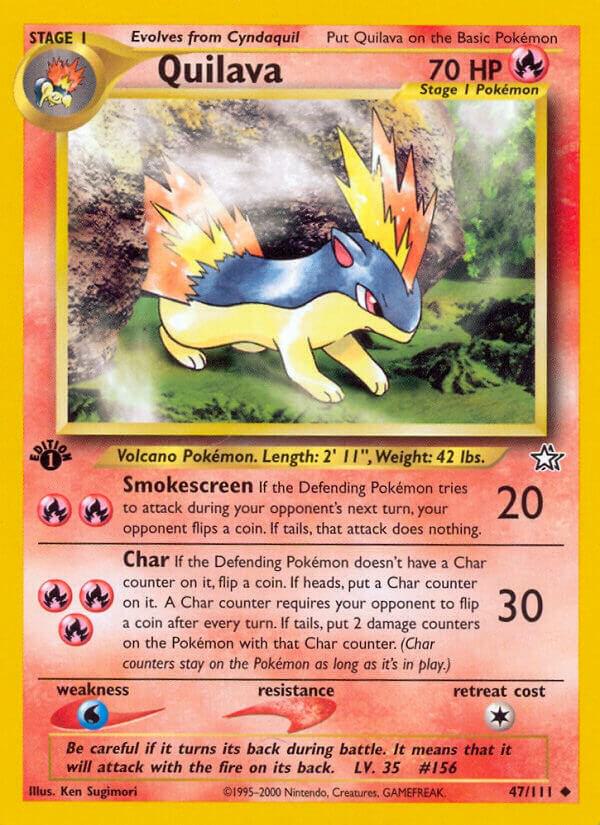 Quilava (47) 047/111 card from Neo Genesis