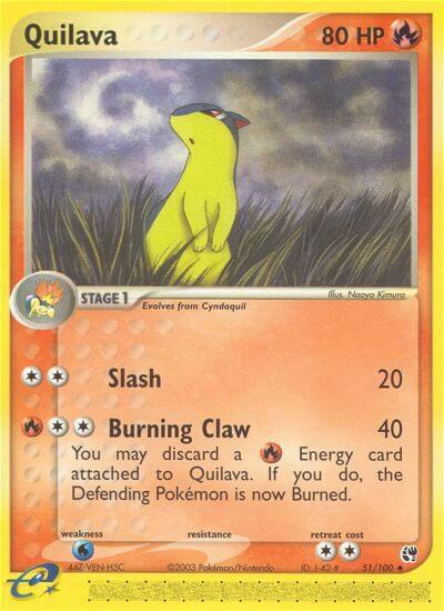 Quilava 51/100 card from Sandstorm