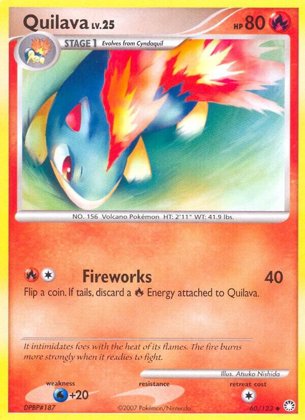 Quilava 60/123 card from Mysterious Treasures