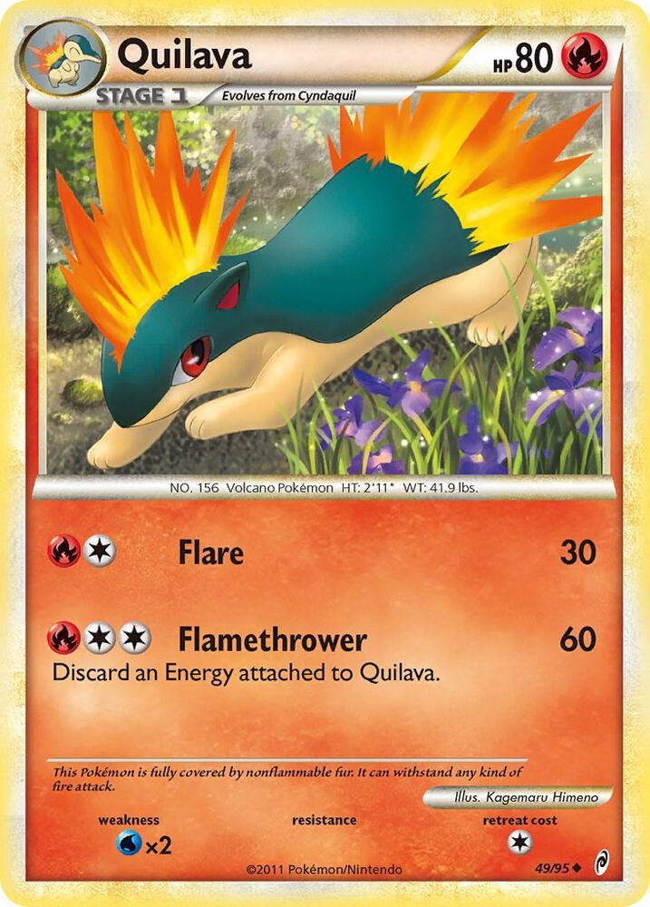 Quilava 49/95 card from Call of Legends