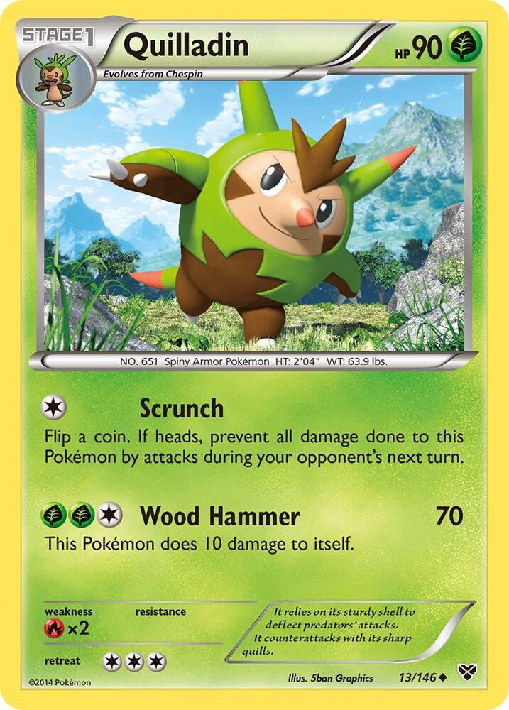 Quilladin 13/146 card from XY Base Set