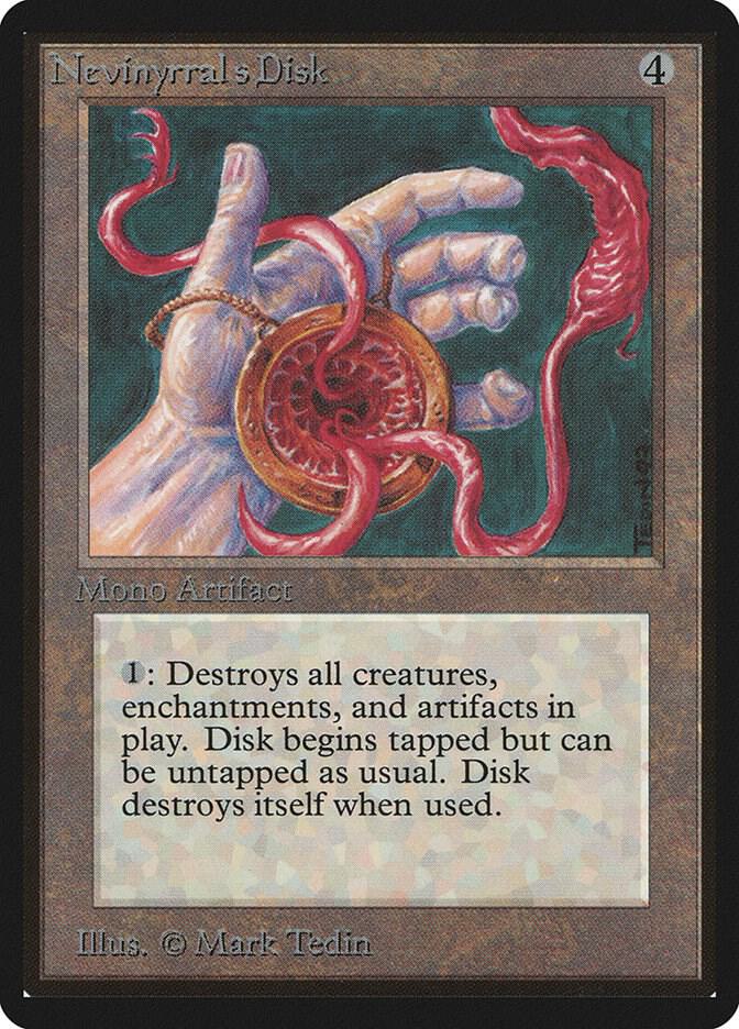 Nevinyrral's Disk card from Beta Edition