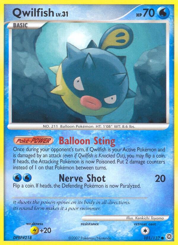 Qwilfish 101/132 card from Secret Wonders