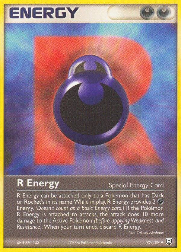 R Energy 95/109 card from Team Rocket Returns