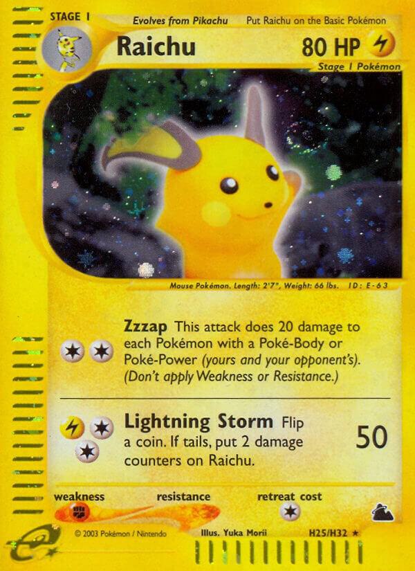 Raichu (H25) H25/H32 card from Skyridge