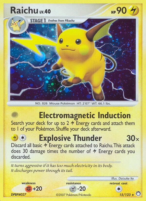 Raichu 15/123 card from Mysterious Treasures