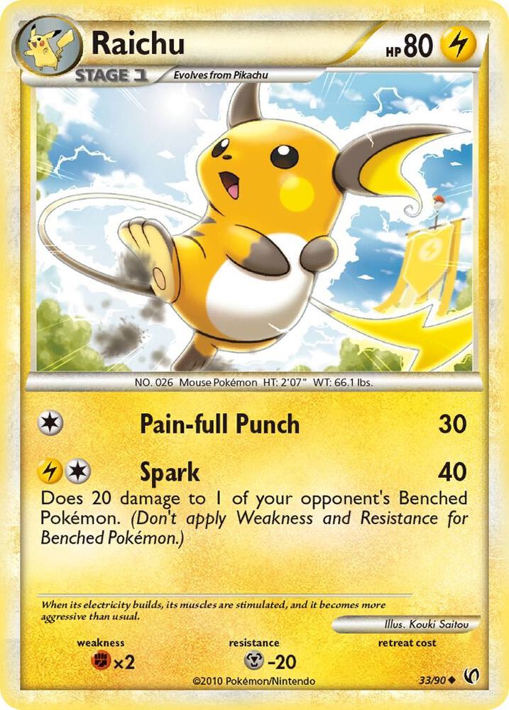 Raichu 33/90 card from Undaunted