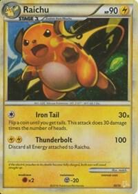 Raichu (#30 Holo) 30/30 card from HGSS Trainer Kit: Gyarados & Raichu