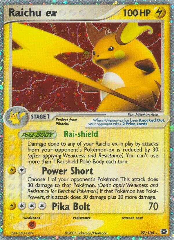 Raichu ex 97/106 card from Emerald