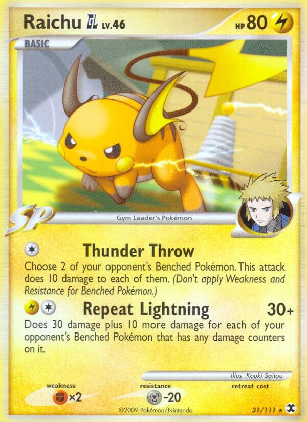 Raichu GL 31/111 card from Rising Rivals