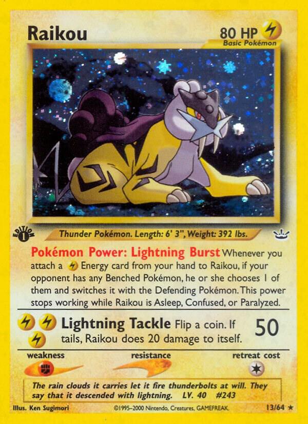 Raikou (13) 13/64 card from Neo Revelation