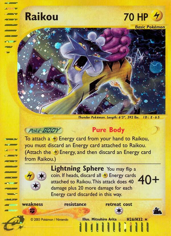 Raikou (H26) H26/H32 card from Skyridge