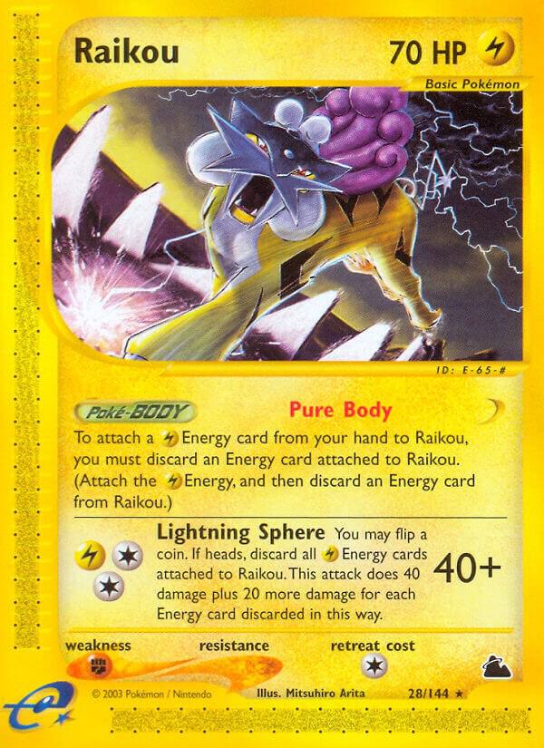 Raikou 028/144 card from Skyridge